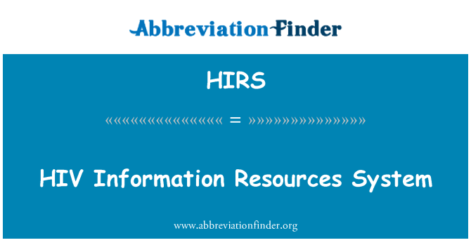 HIRS: HIV Information Resources System