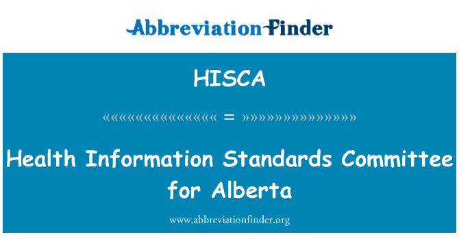 HISCA: Επιτροπή προτύπων πληροφοριών υγείας για την Αλμπέρτα