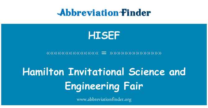 HISEF: Hamilton Invitational ciência e engenharia Fair