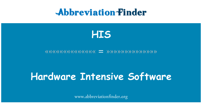 HIS: Intenzivní Software hardware