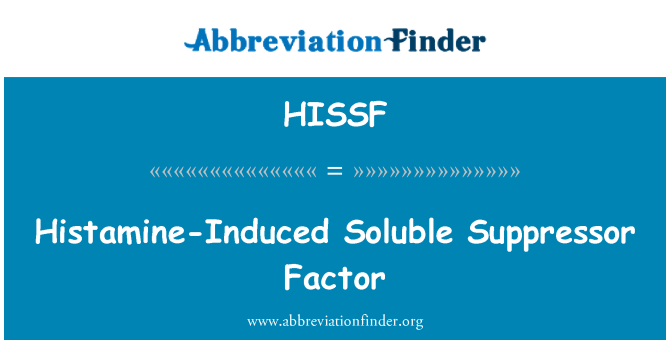 HISSF: Histamine-geïnduceerde oplosbaar Suppressor Factor