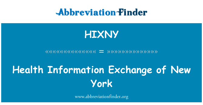 HIXNY: Skambju ta ' informazzjoni tas-saħħa ta ' New York