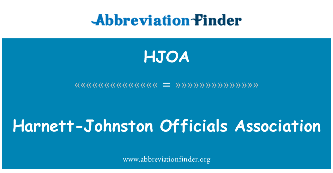 HJOA: Harnett-Johnston pejabat Asosiasi