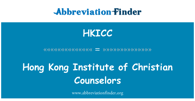 HKICC: Hong Kong Institute of Christian Counselors