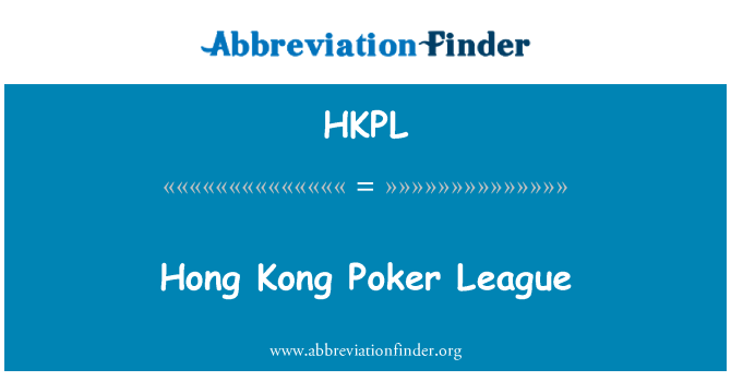 HKPL: Hong Kong Poker League