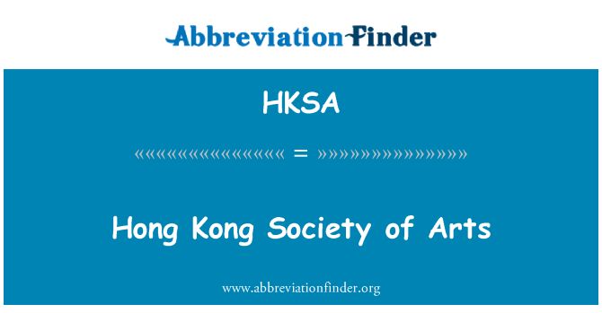 HKSA: Hong Kong Society of Arts