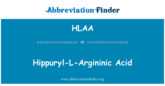 HLAA: Aċidu Hippuryl-L-Argininic