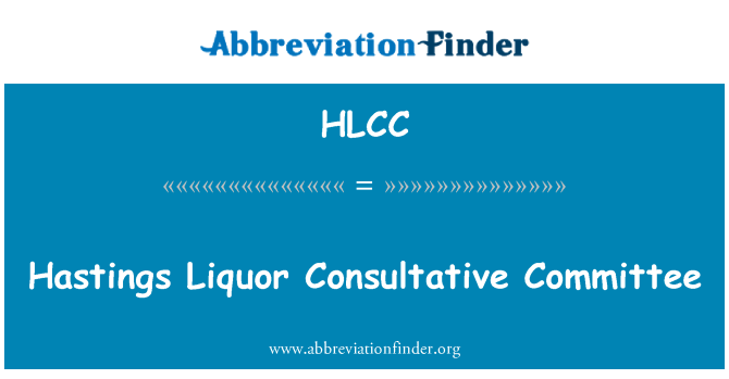 HLCC: Hastings Liquor Consultative Committee