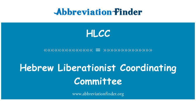 HLCC: Comité de coordenação do Hebraico Liberationist