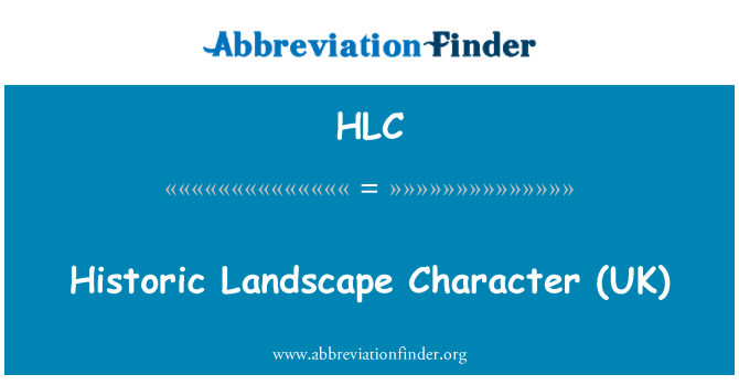 HLC: Personagem histórica paisagem (UK)