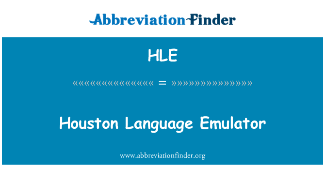 HLE: Houston llengua emulador
