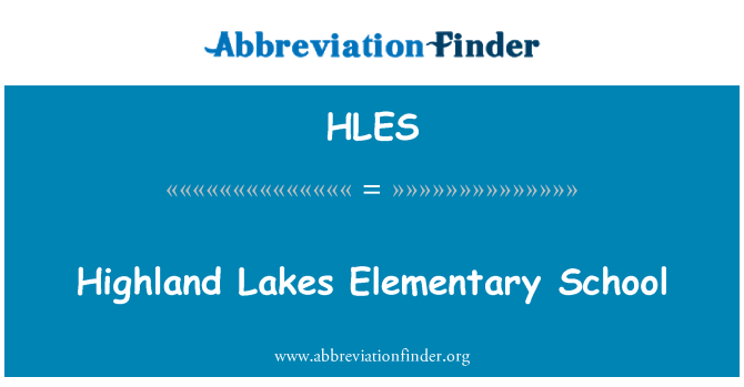 HLES: Highland Lakes osnovna šola
