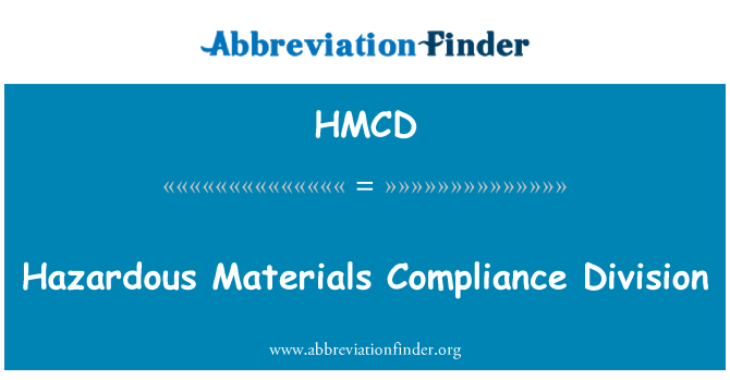 HMCD: Επικίνδυνα υλικά διεύθυνση κανονιστικής συμμόρφωσης