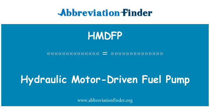 HMDFP: Hidrauliskās piedziņas motoru degvielas sūknis