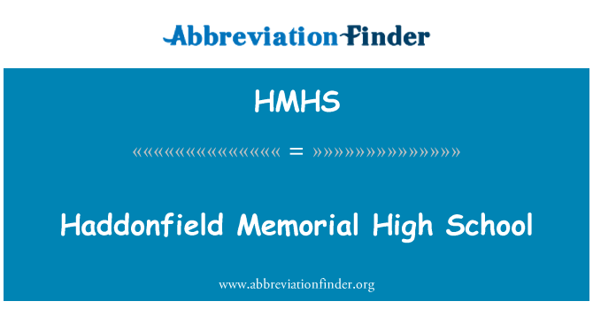 HMHS: Haddonfield památníku High School