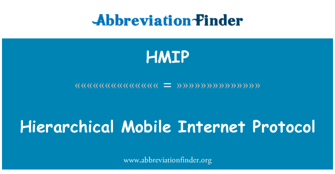 HMIP: Hierarkisk Mobile Internet Protocol