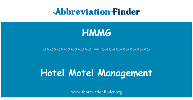 HMMG: Hoteli Motel Management