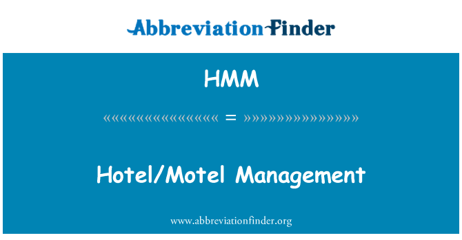 HMM: Quản lý khách sạn/Motel