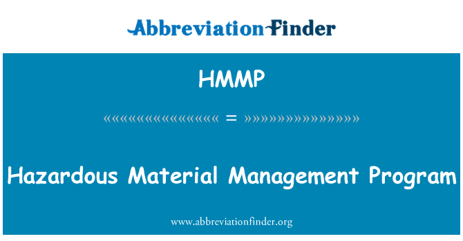 HMMP: Espesyalis materyèl Gestion pwogram