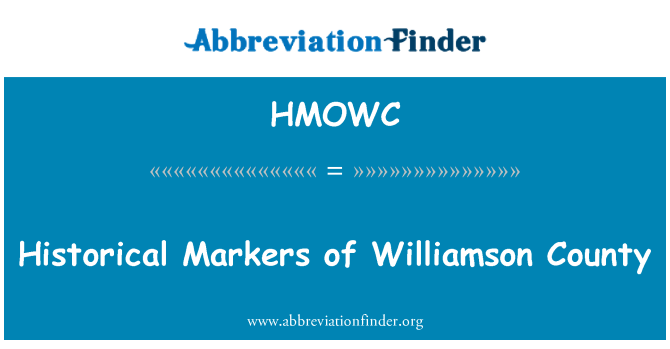 HMOWC: Historisk markører Williamson County