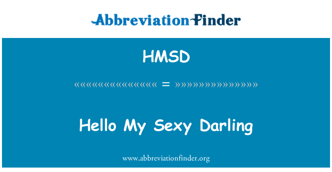 HMSD: Dobrý den, moje Sexy Darling