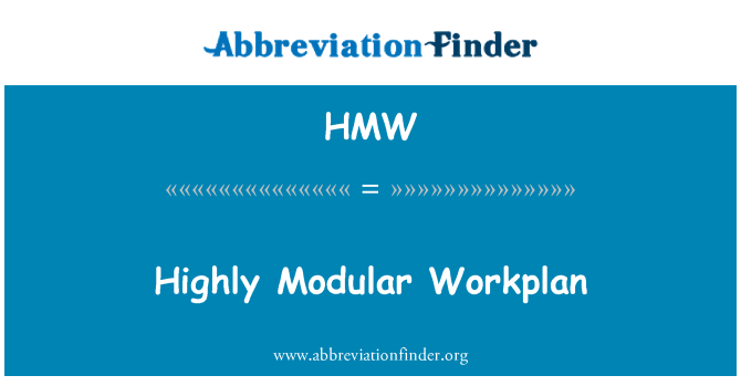 HMW: Plan de travail hautement modulaire