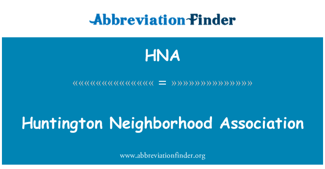 HNA: Associação de bairro de Huntington