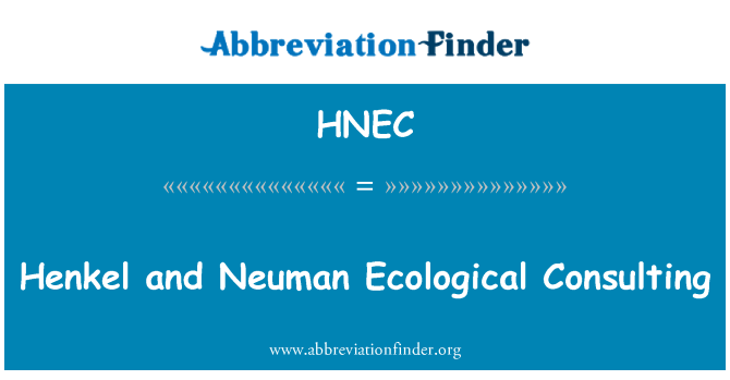 HNEC: 汉高和纽曼生态咨询