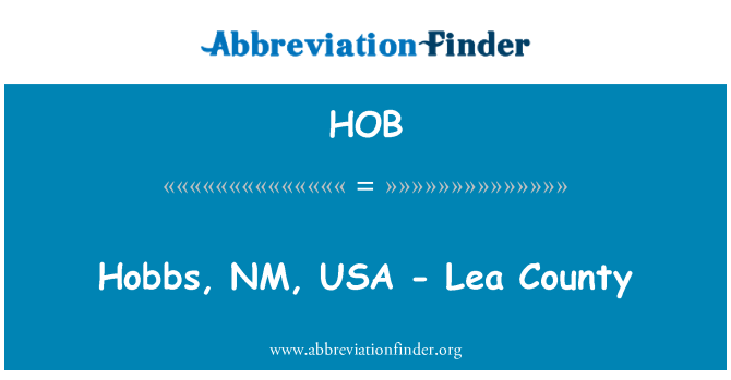 HOB: Hobbs, NM, USA - Lea County