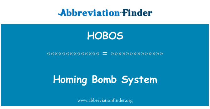HOBOS: Naváděcí systém bomba