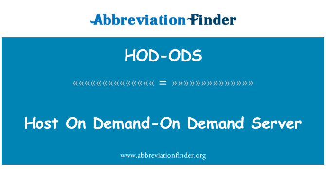 HOD-ODS: Host su Server di richiesta On-Demand