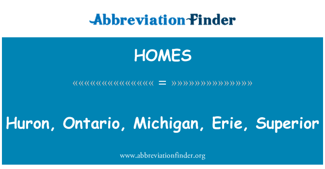 HOMES: Huron, Ontario, Michigan, Erie, Superior