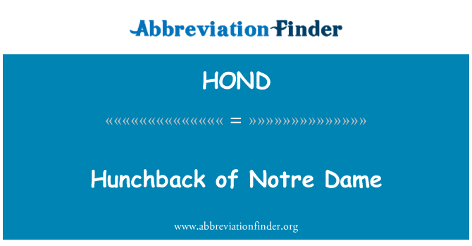 HOND: Hunchback ta ' Notre Dame
