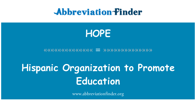 HOPE: Hispanic organisation til fremme af uddannelse