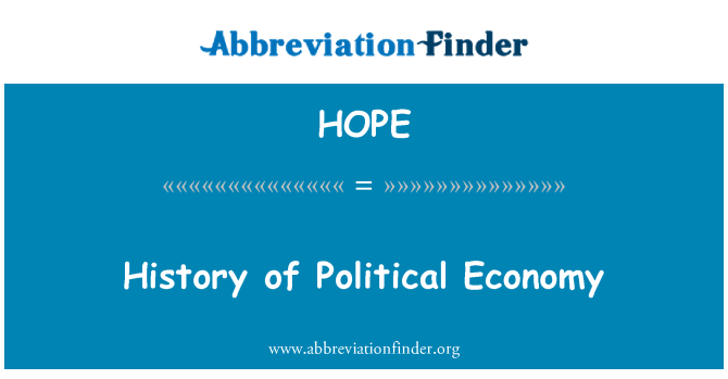 HOPE: History of Political Economy