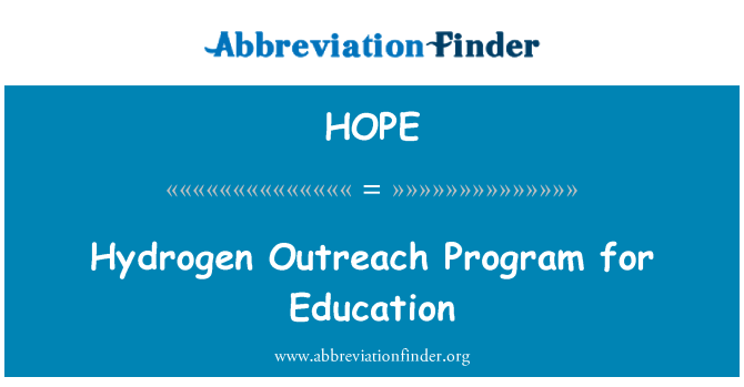 HOPE: Programa d'extensió de l'hidrogen d'educació