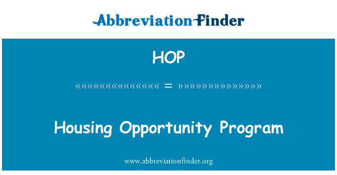 HOP: Programma di opportunità di alloggio