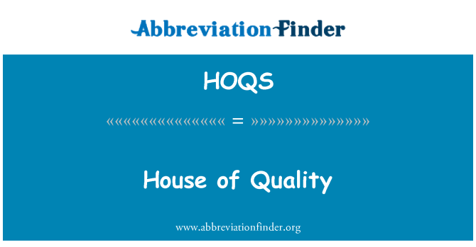 HOQS: تشکیل خانه کیفیت