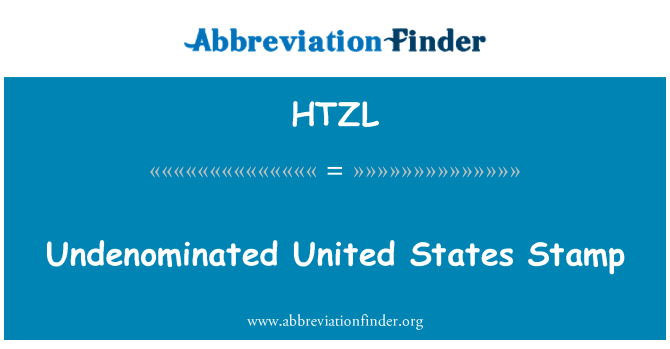 HTZL: Undenominated USA stempel