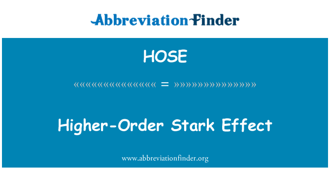HOSE: Effet Stark plus lòd