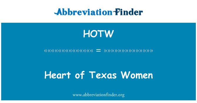 HOTW: 德克萨斯州妇女的心