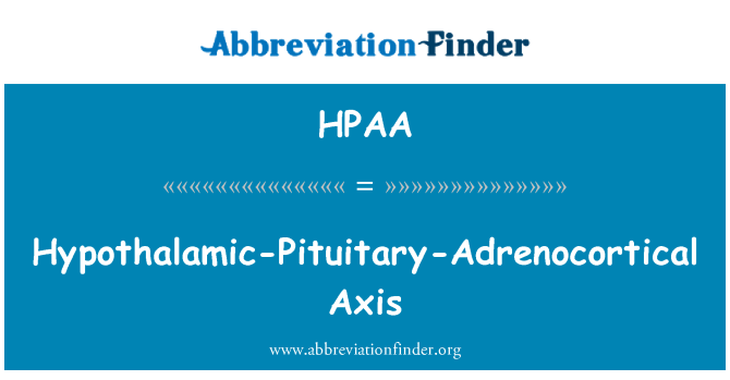 HPAA: Aks hypothalamic-i-Adrenocortical