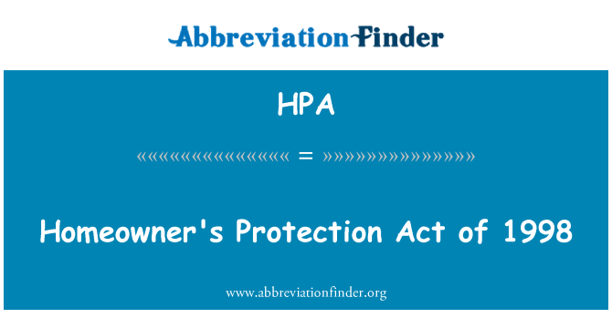 HPA: Lwa pwoteksyon propriétaire a 1998