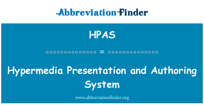 HPAS: Presentación hipermedia y sistema de autoría