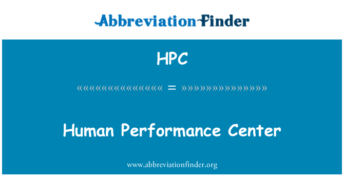 HPC: Y ganolfan perfformiad dynol