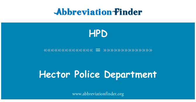 HPD: Hector-Polizei-Abteilung