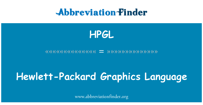 HPGL: Hewlett-Packard grafični jezik