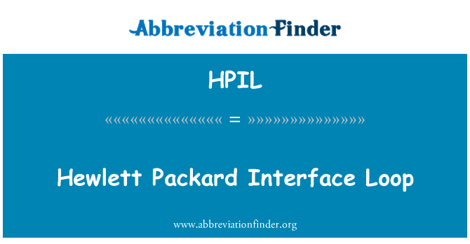 HPIL: Hewlett Packard interfaccia Loop