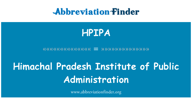 HPIPA: Enstiti Pradesh Himachal nan administrasyon an piblik