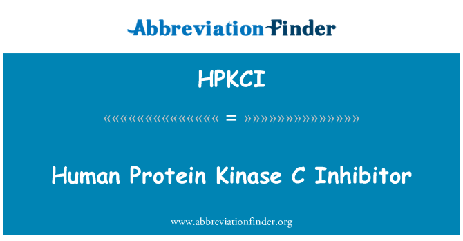 HPKCI: มนุษย์โปรตีน Kinase C ผล